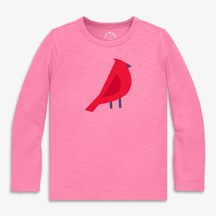 Kids long sleeve cardinal tee