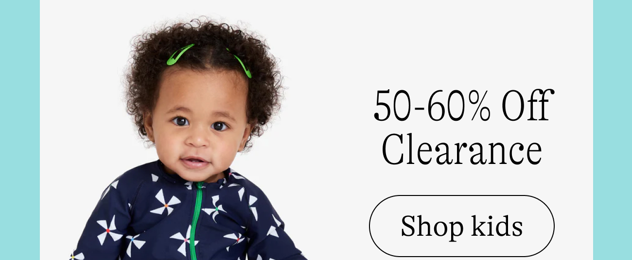 50-60% off clearance shop kids