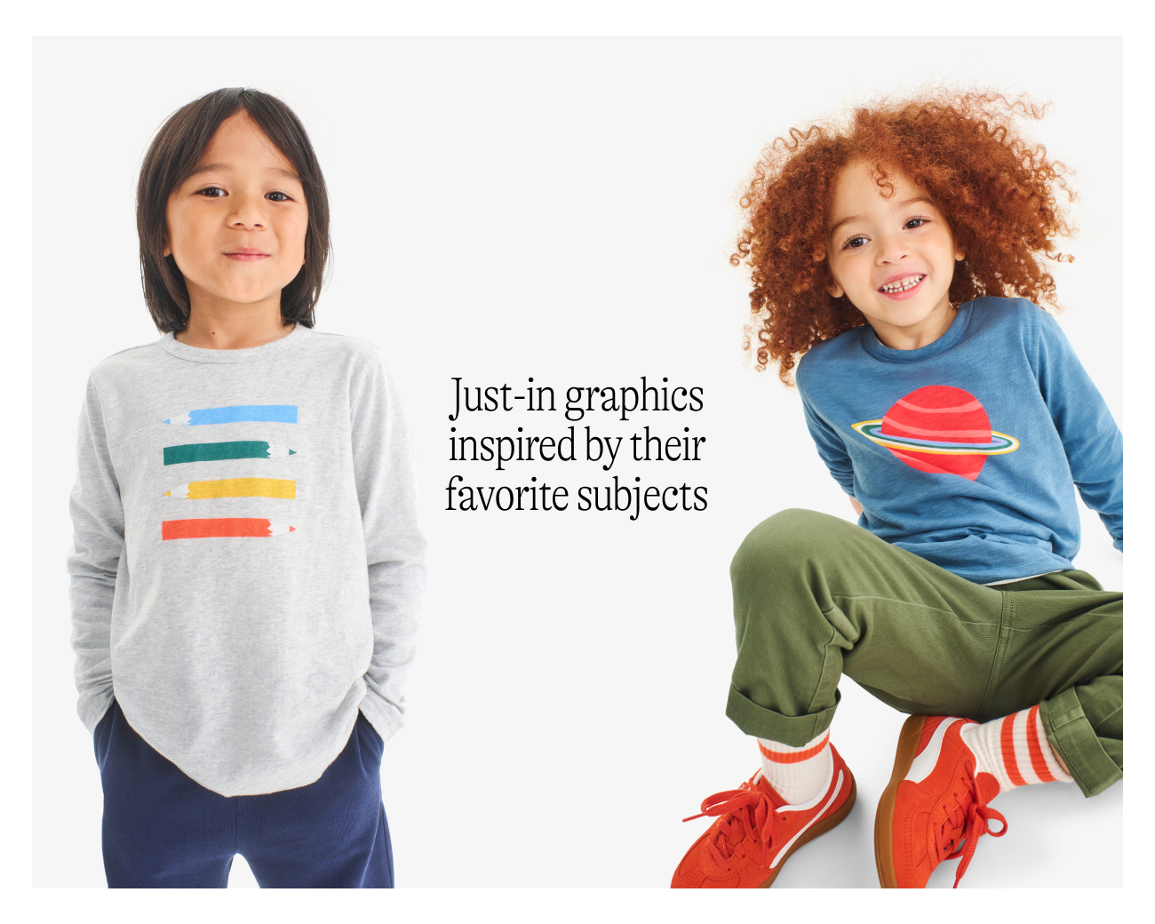 Just-in graphics inspired by their favorite subjects