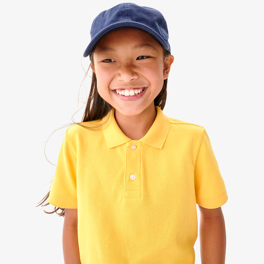 Kids short sleeve pique polo