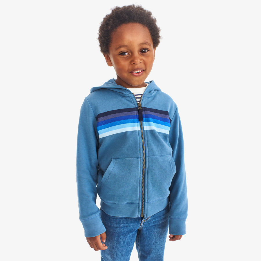 Kids rainbow banner zip hoodie