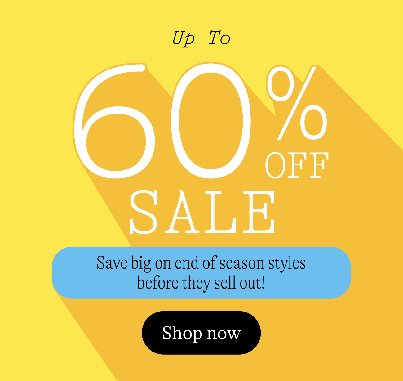 Up to 60% Off Sale. SSave big on end of season styles before they sell out!
