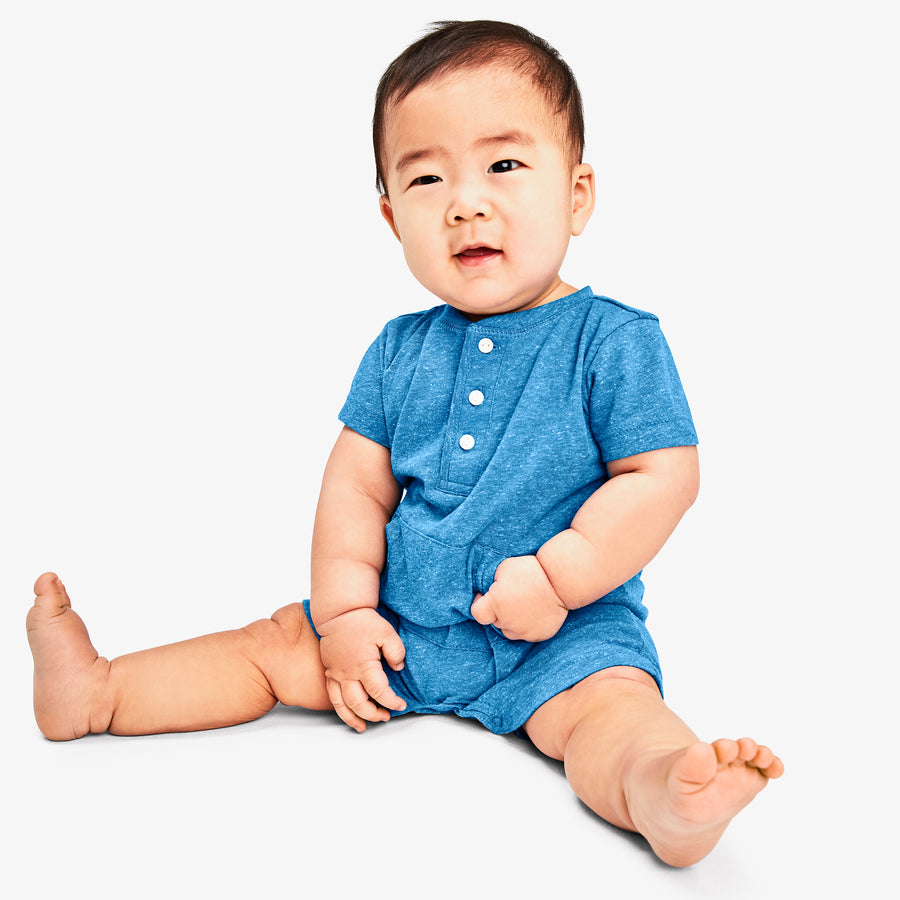 Baby heathered henley shortie