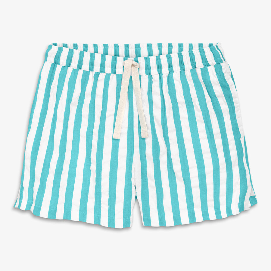 Kids beach short in seersucker stripe
