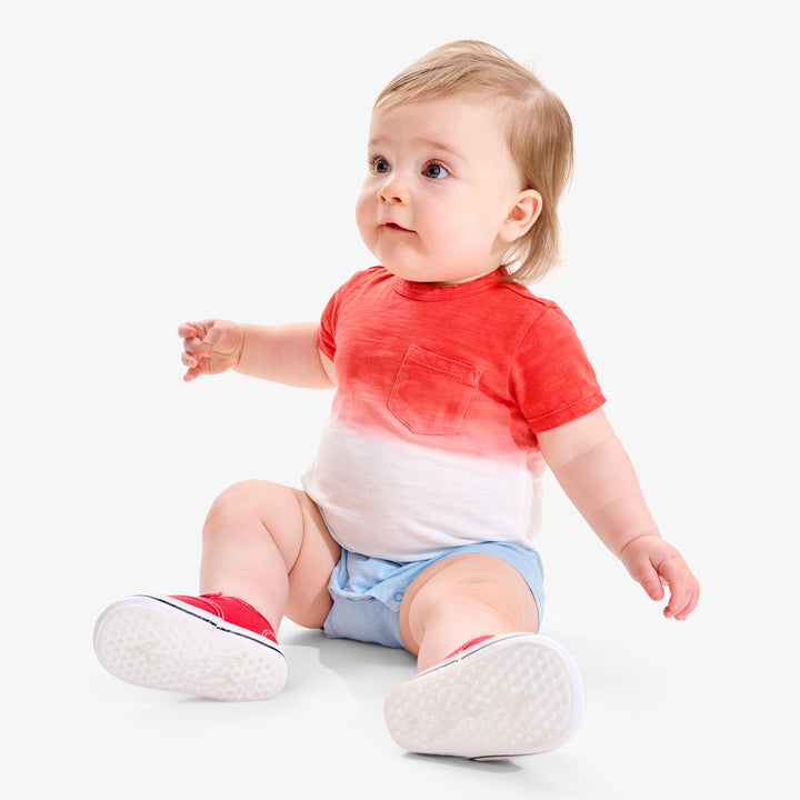 Baby pocket shortie in dip-dye