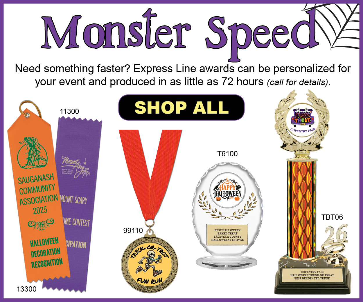 Express Line Awards for Halloween