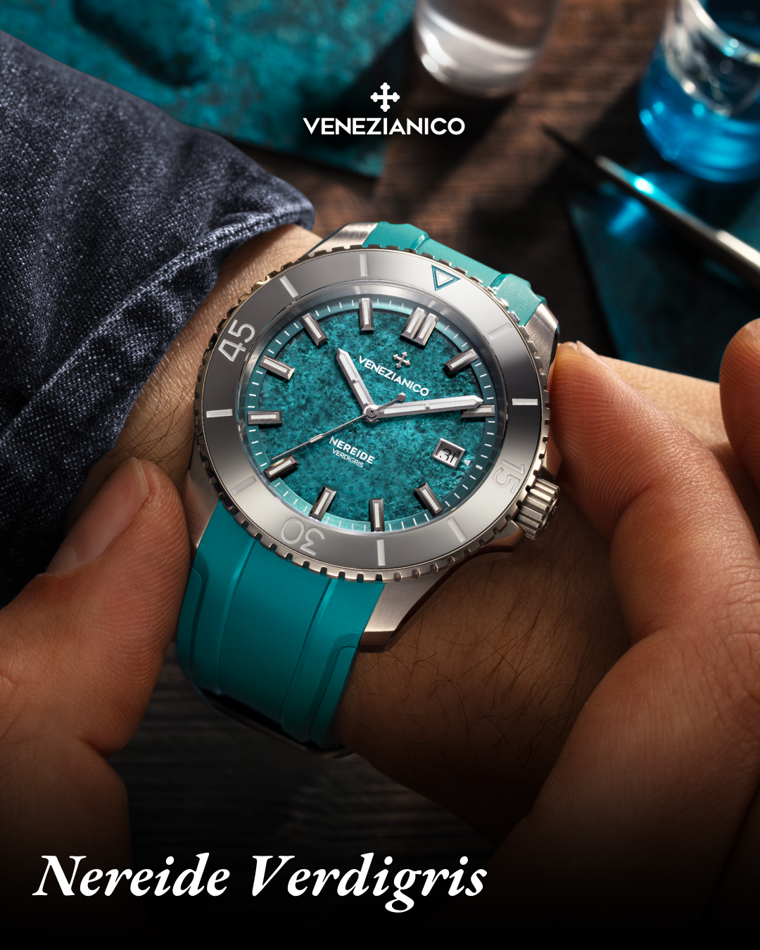 Venezianico Launches Nereide Verdigris with Artisanal Oxidized Dial