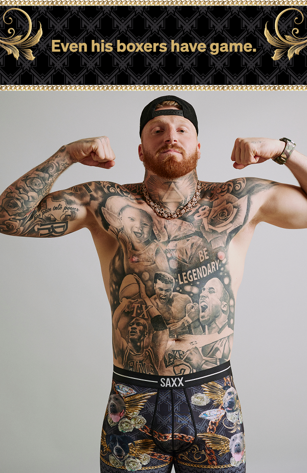 Even his boxers have game. Even his boxers have game.