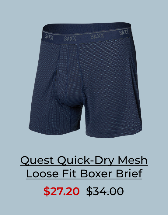 Quest Quick-Dry Mesh Loose Fit Boxer Brief