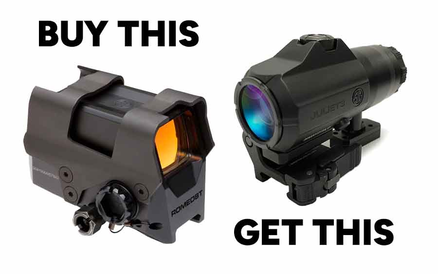 Buy a ROMEO8T Rifle Red Dot Sight and get (1) free JULIET3 Magnifier with purchase.