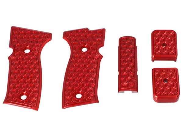 P320-AXG Kraken Grip Panels and Basepads- Red