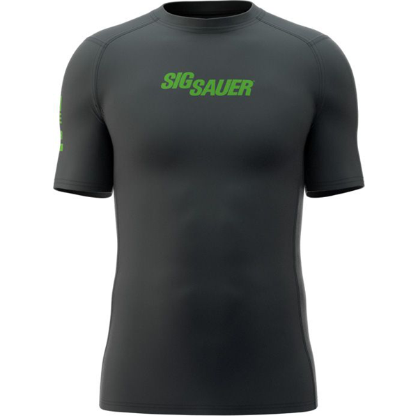 SIG SAUER RASH GUARD - CHARCOAL AND GREEN