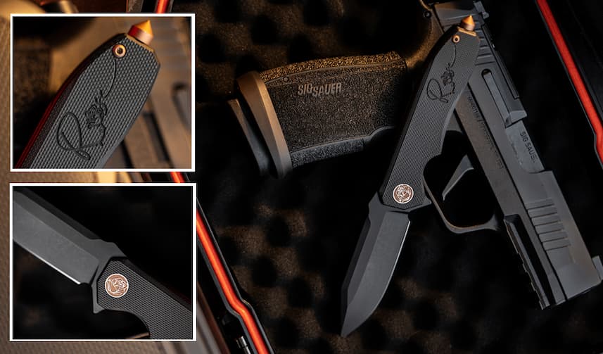 ROSE BY SIG SAUER DROP POINT KNIFE - BLACK G10