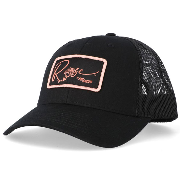ROSE SNAPBACK TRUCKER HAT BLACK