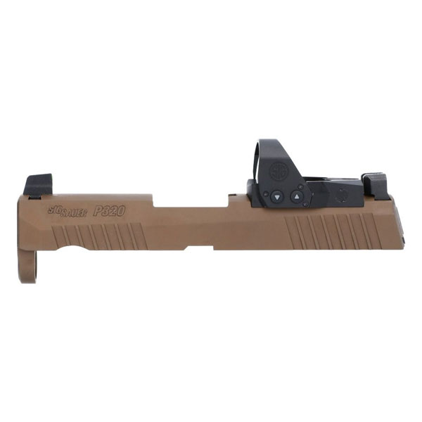 P320 X SUB-COMPACT 9MM 3.6" SLIDE ASSEMBLY, ROMEO1PRO, COYOTE BROWN