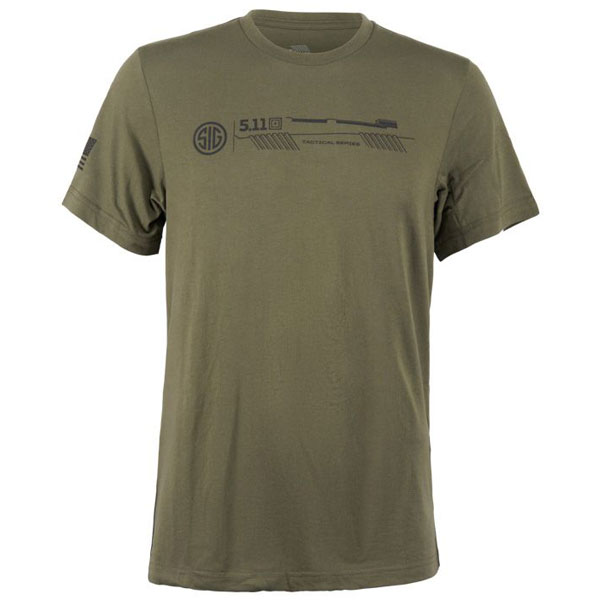 5.11 SIG SAUER TACTILE TACTICS SHORT SLEEVE TSHIRT - ODG