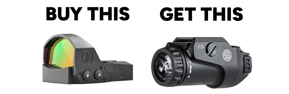 Buy a ROMEO1PRO Sight and Get (1) free FOXTROT1X Weapon Light with Purchase