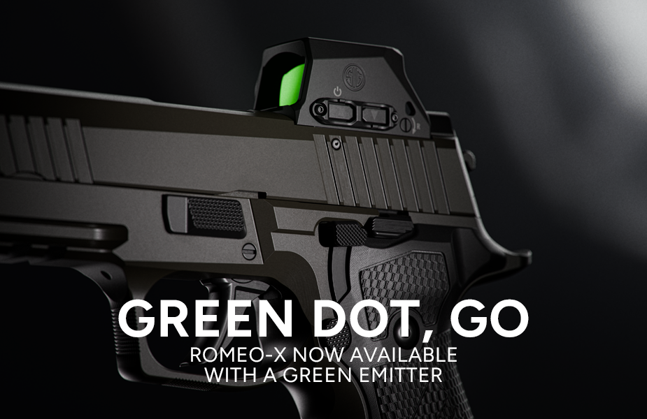 ROMEO-X Reflex Sights Now Available with Green Emitters