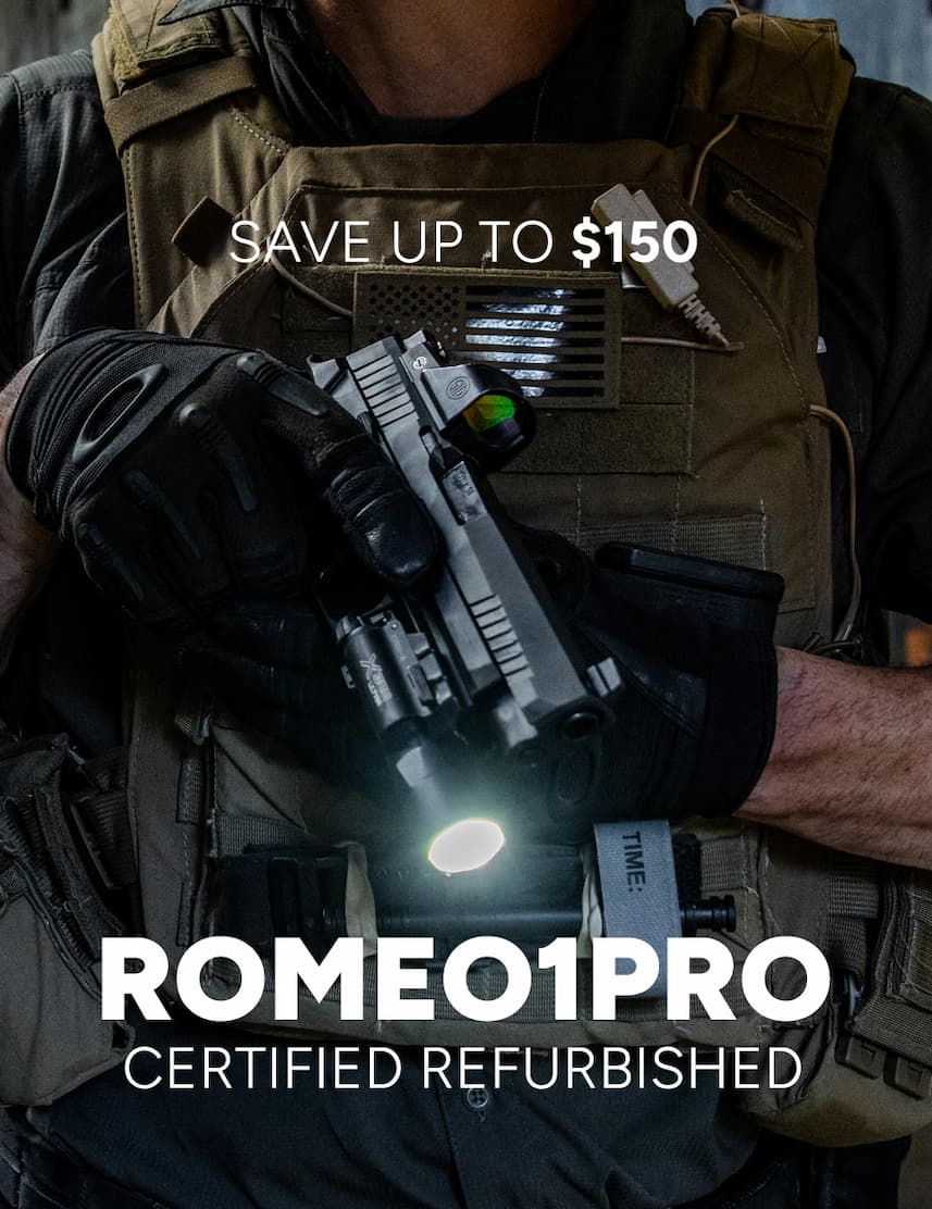 Save Up to $150 On Our Certified Refurbished ROMEO1PRO Optic!