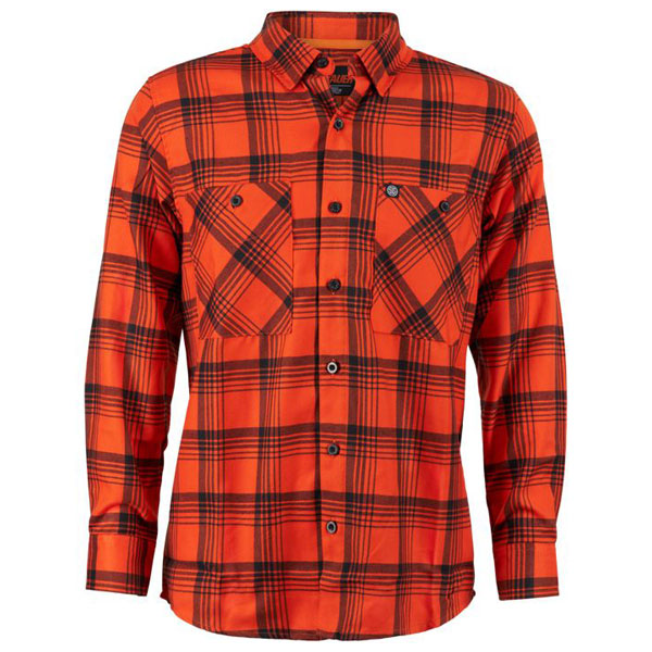 DEADEYE ROW FLANNEL BUTTON UP - SIG MARK - ORANGE