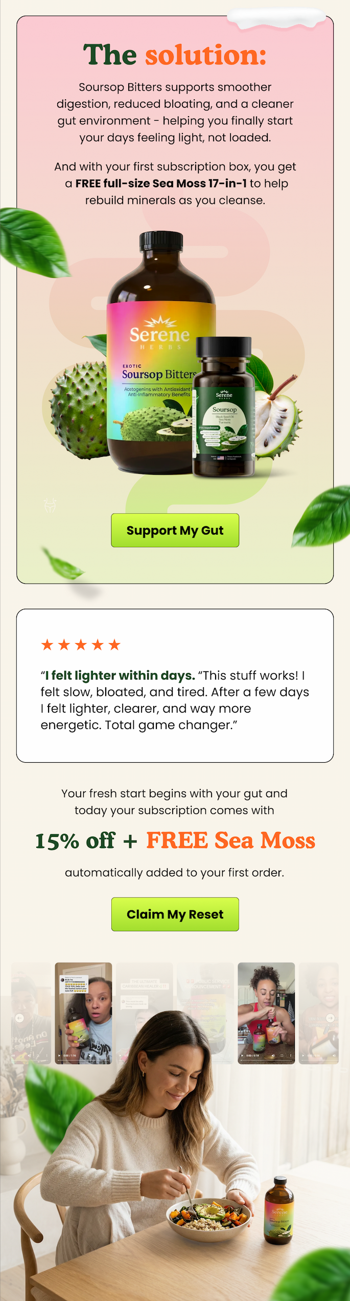 Supports digestive health and reduces bloating