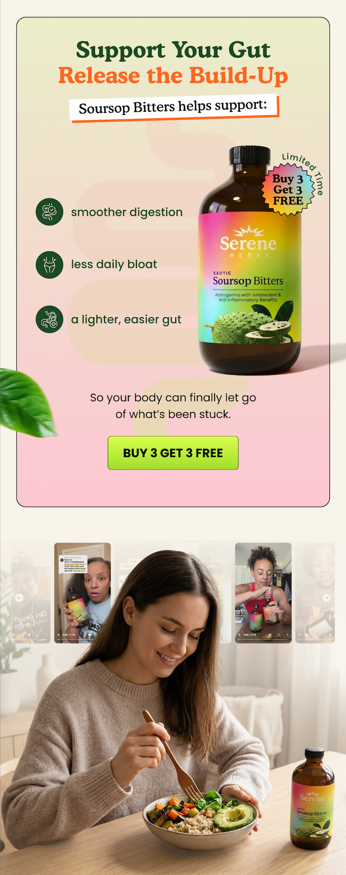 Supports digestive health and reduces bloating