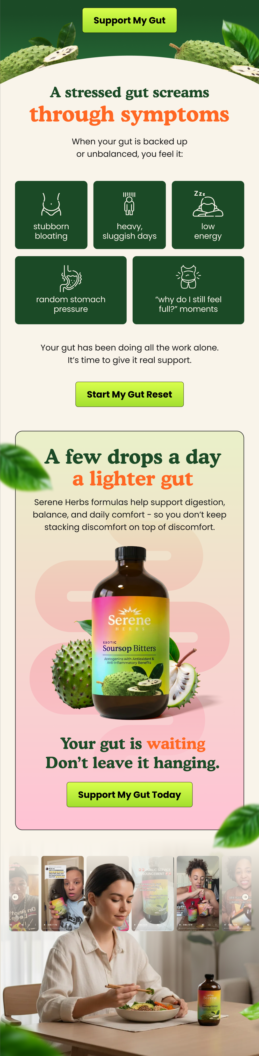 Natural bitters and herbal formulas designed to reduce bloating and improve digestion.