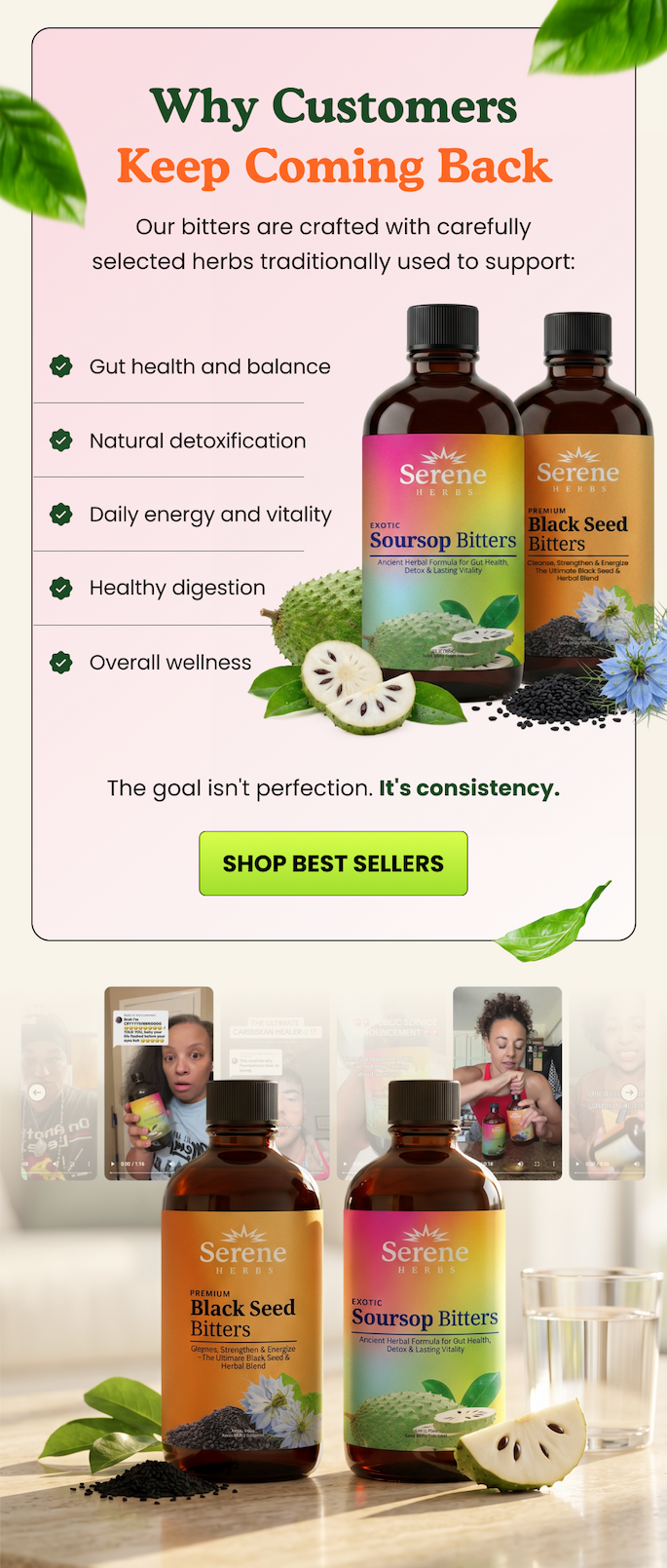 Herbal blend designed to support gut health and energy