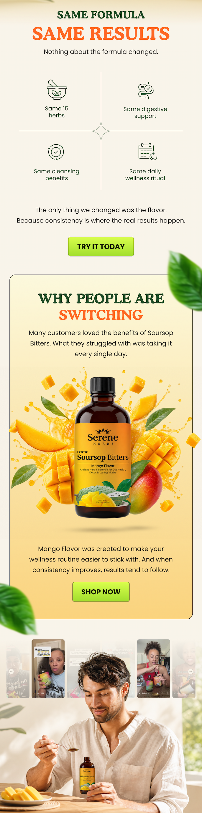 Herbal blend designed to support gut health and energy