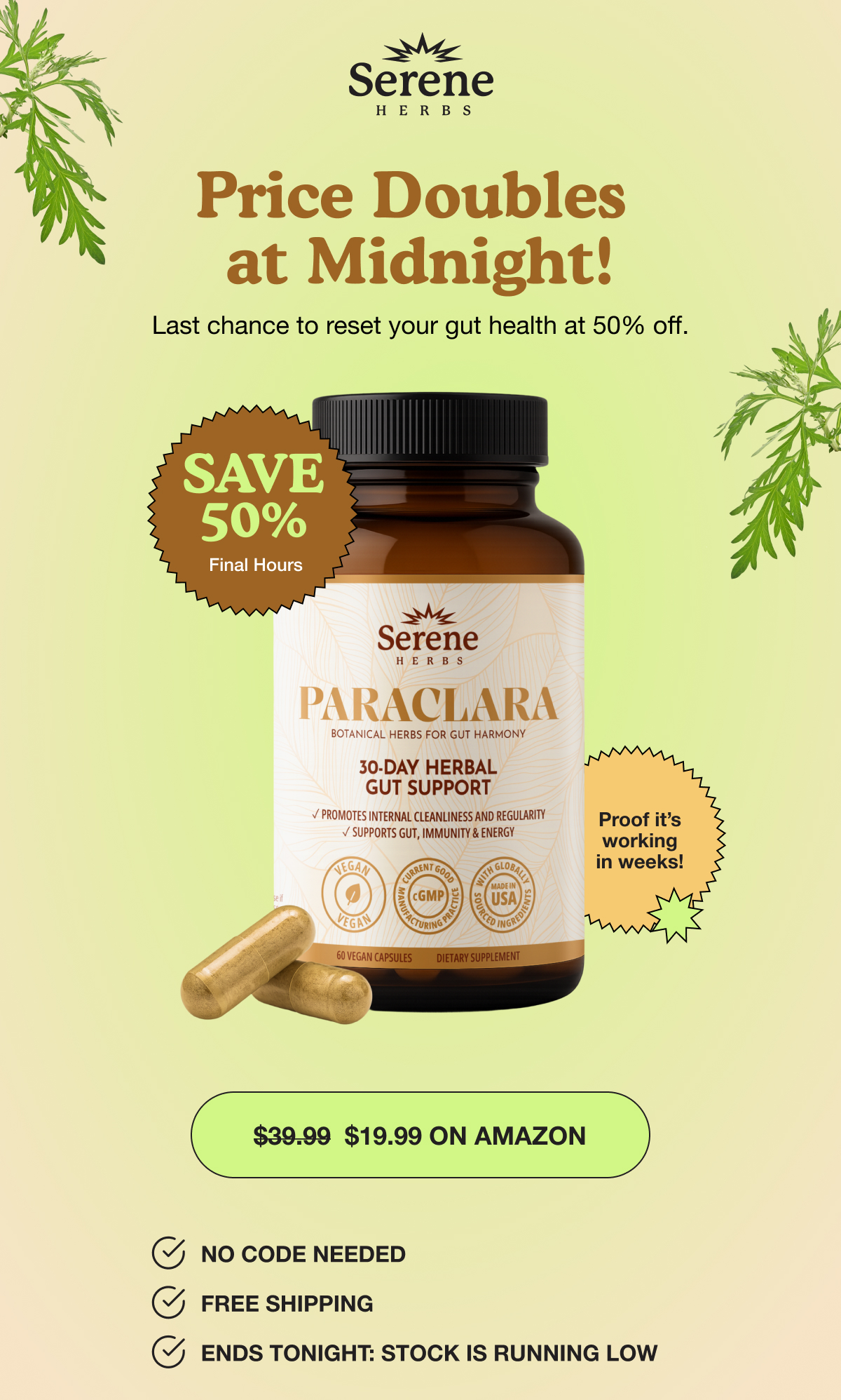 Price Doubles at Midnight