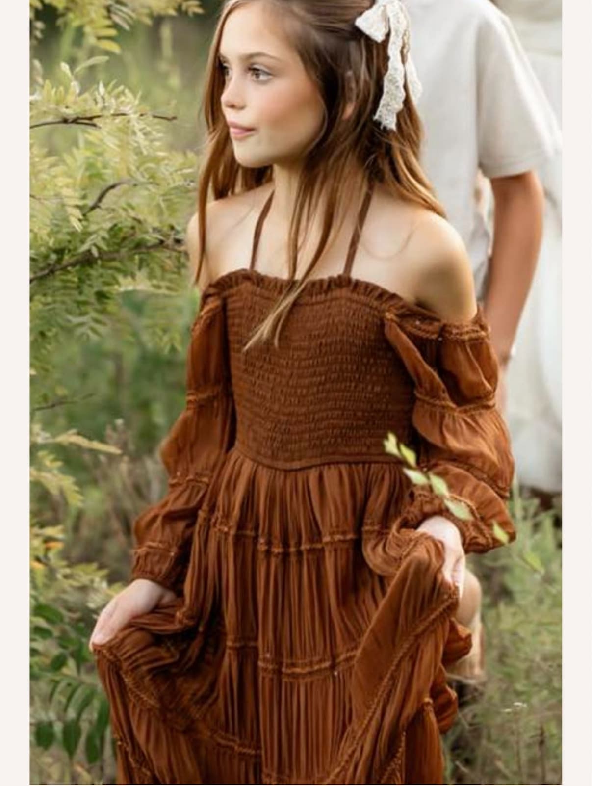 Pippa Dress Mocha Chiffon