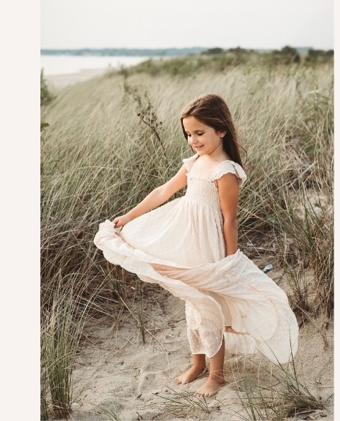 Marabella Dress (natural swiss dot)