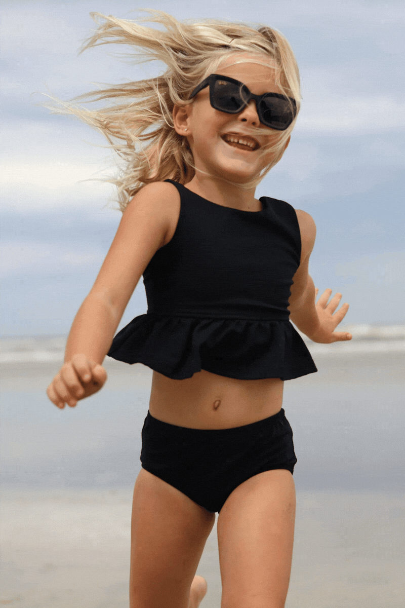 Flutter Tankini Set (midnight ribbed)