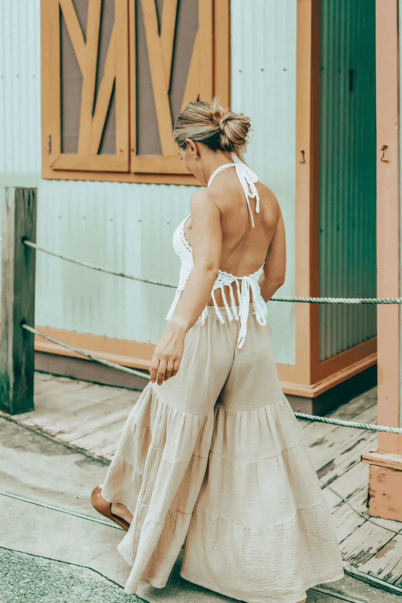 Women's Bella Maxi Pants (latte muslin)