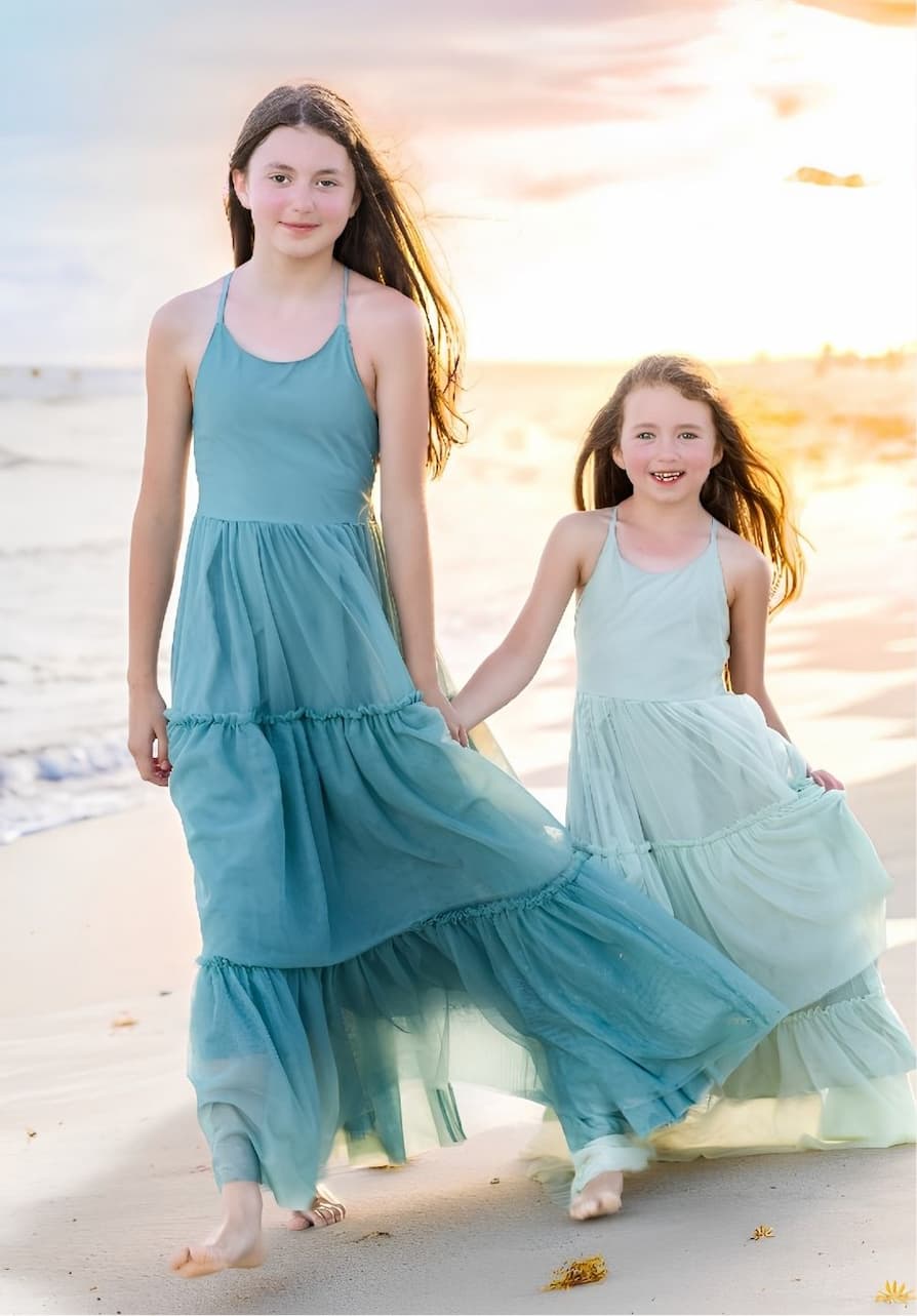 Wendy Dress (soft teal tulle)