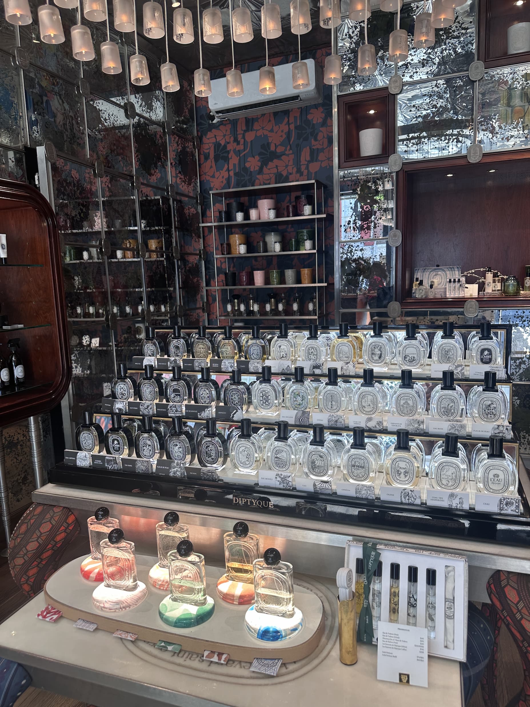 Inside the Diptyque shop in New York.