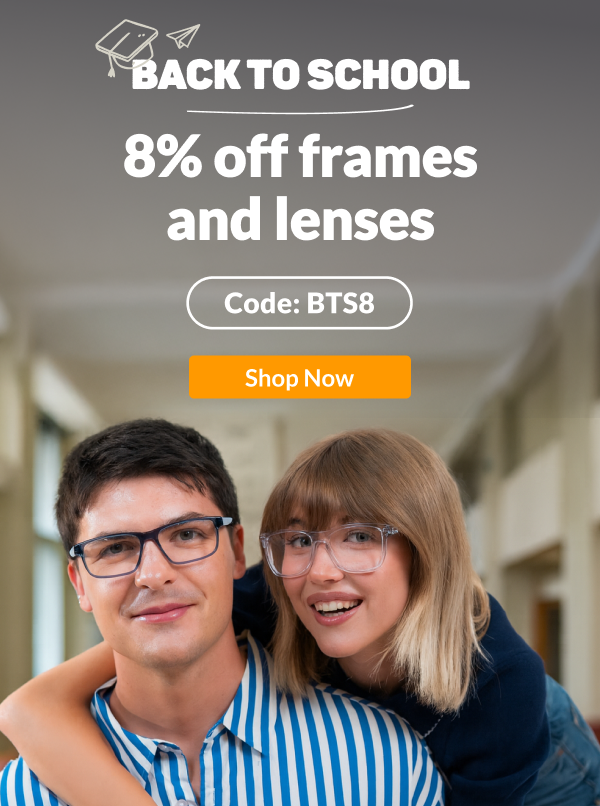 8% off frames and lenses