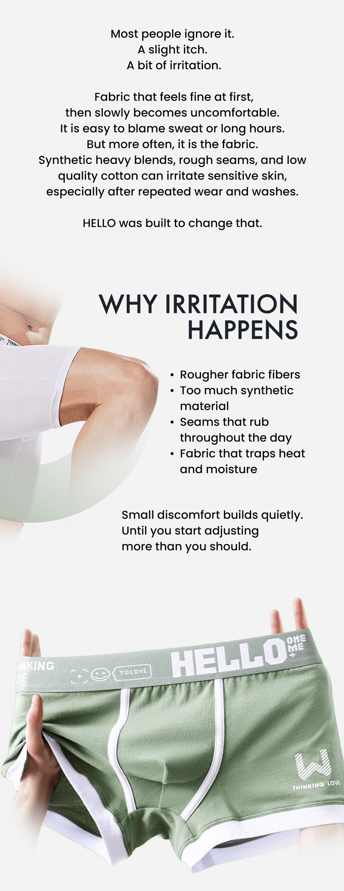 most people ignore it. a slight itch.