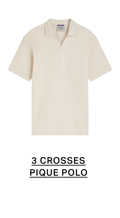 3 Crosses Pique Relaxed-Fit Garment-Dyed Polo