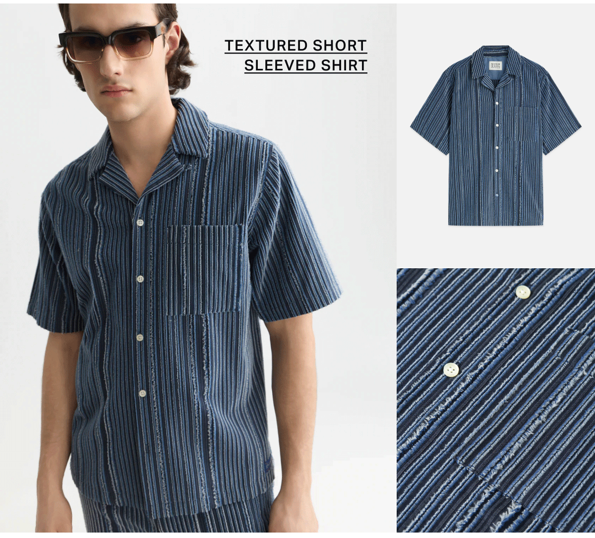 Textured Relaxed-Fit Short Sleeved Shirt