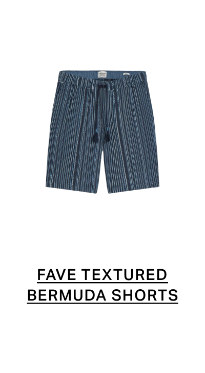 Fave Textured Relaxed-Fit Bermuda Shorts