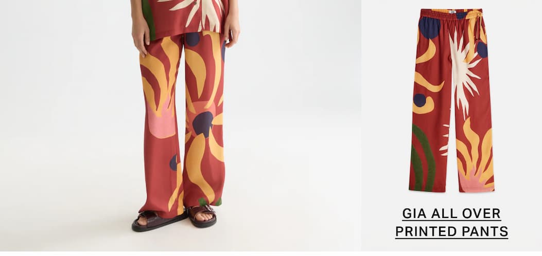 Gia - All Over Printed Pull On Pants