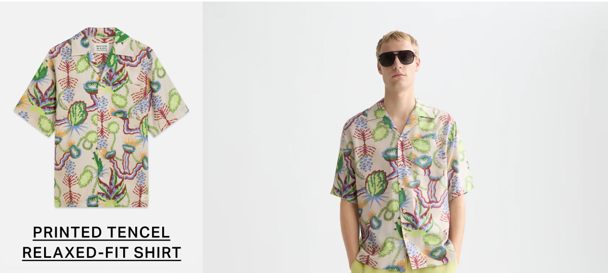 Printed Tencel Relaxed-Fit Shirt