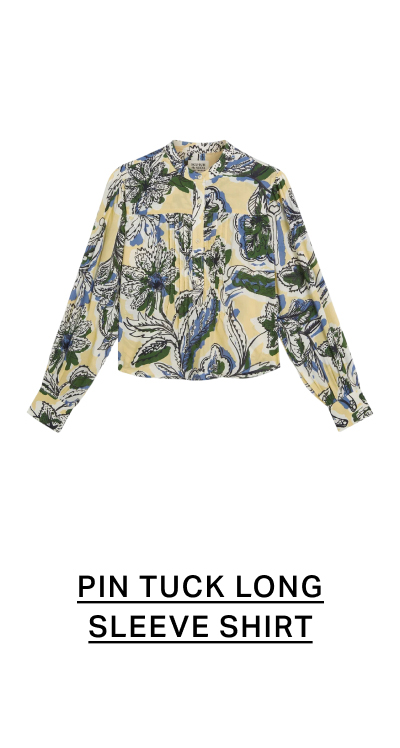 Pin Tuck Long Sleeve Shirt