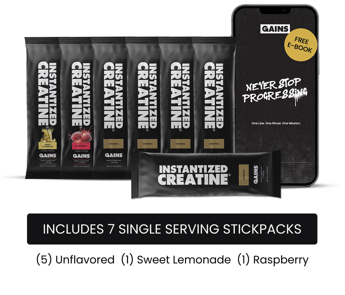 INCLUDES 7 SINGLE SERVING STICKPACKS