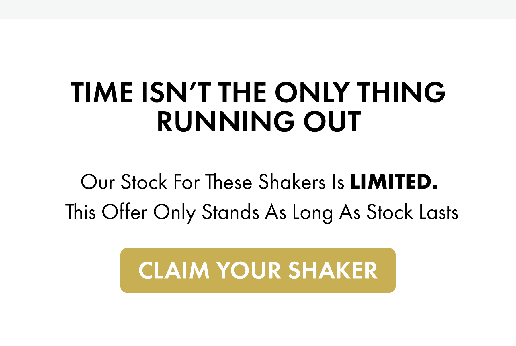 TIME ISN'T THE ONLY THING RUNNING OUt