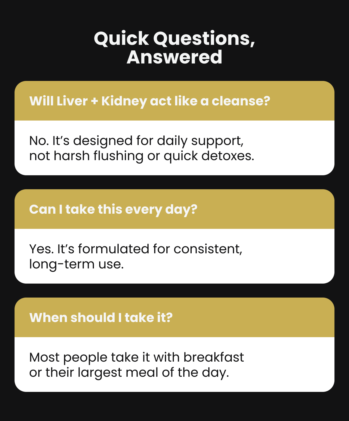 Quick Questions, Answered