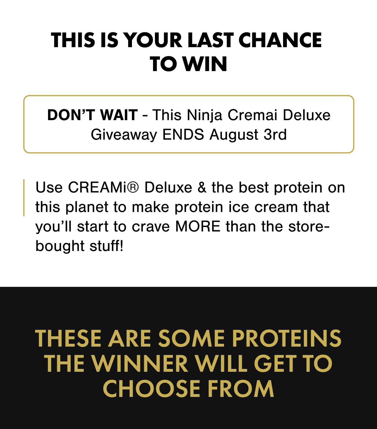 THIS IS YOUR LAST CHANCE TO WIN