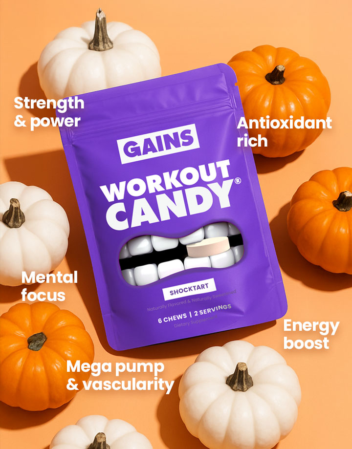 At Gains In Bulk – Halloween Lasts  Until November 3rd (Or until we're out of the free treats!)