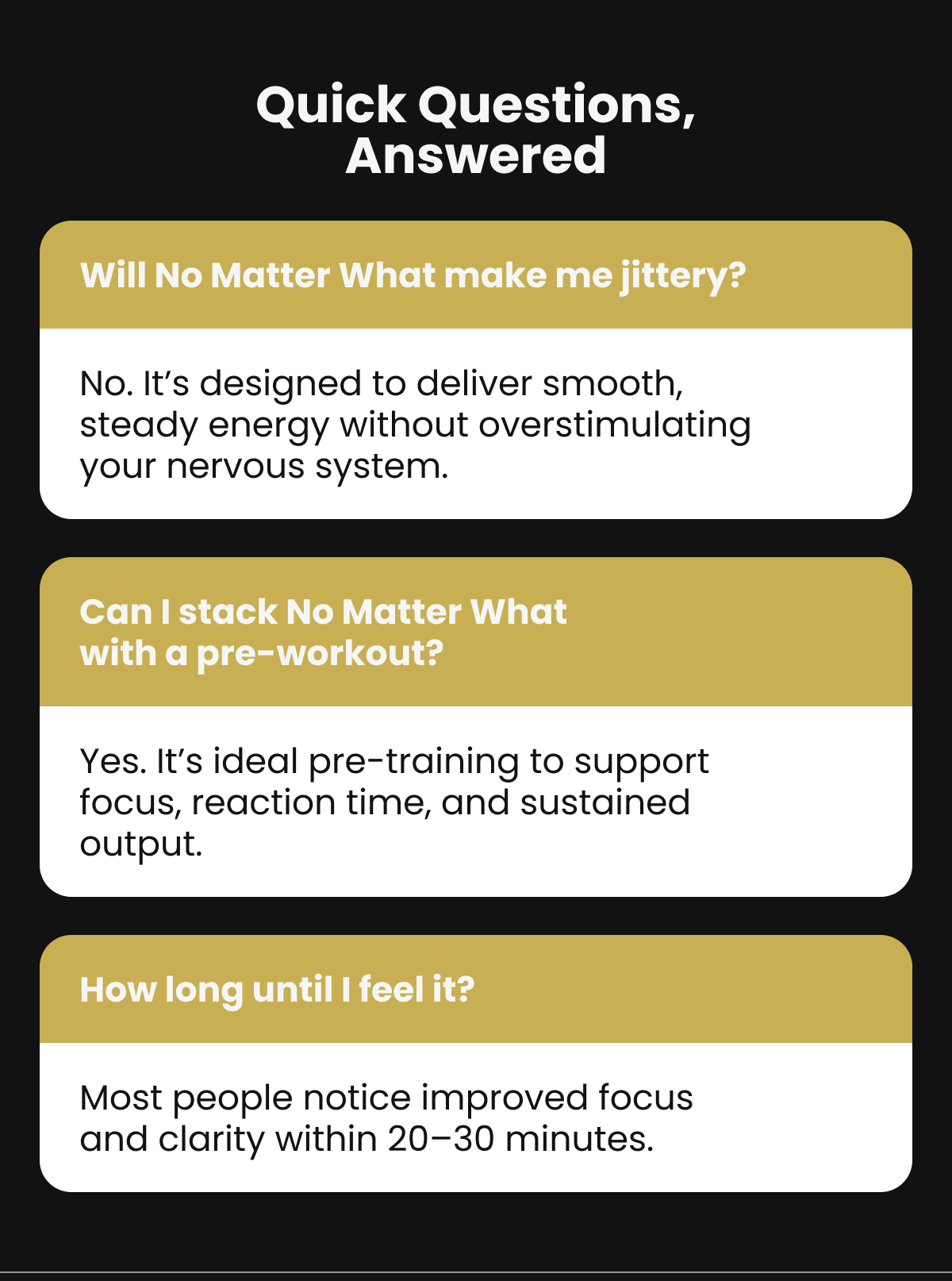 Quick Questions, Answered